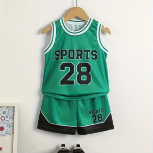 No. 28 Sports Jersey Vest and Shorts Set