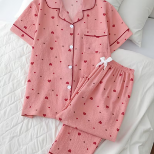 Women's Love Print Simple Casual Set