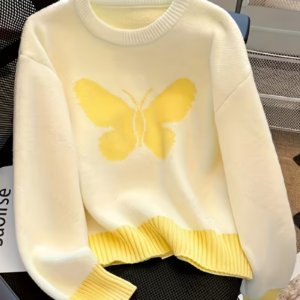 Cute Dopamine Style Loose Long-Sleeve